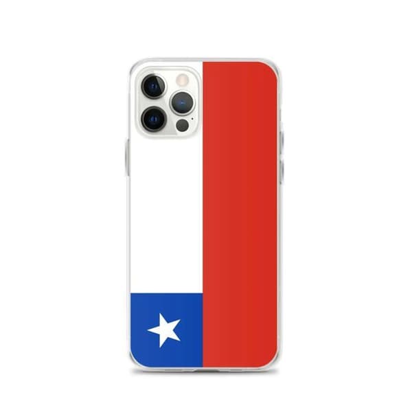 Coque iPhone 12 Pro - PIXELFORMA - Drapeau du Chili - Silicone souple - Protection complète - Rouge Röd
