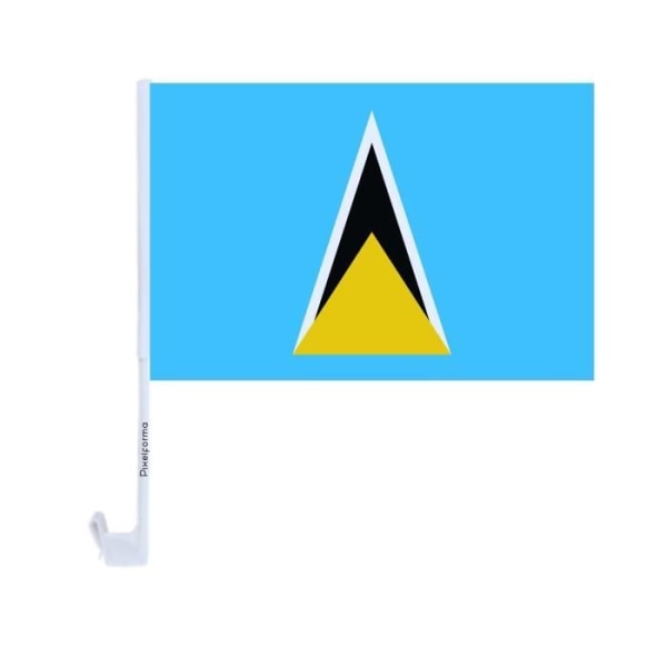 Saint Lucia bilflagga i polyester 14x21cm 10 st