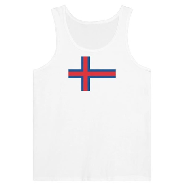 Færøernes Flag Tank Top i Hvid Vit jag