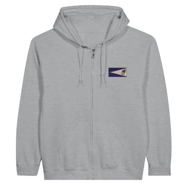 Huppari - Amerikan samoa lippu - Harmaa - Polyesteri - Puuvilla - Unisex Grå S