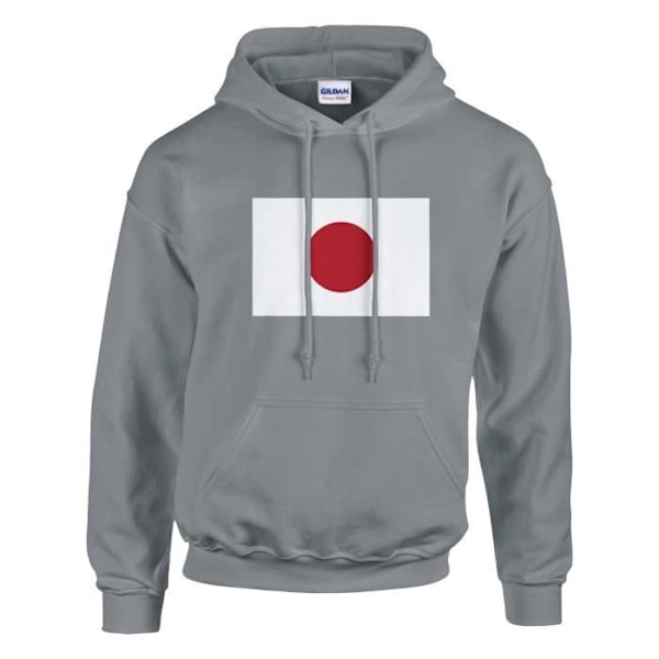 Harmaa Japan Flag -huppari Grå XXXXL