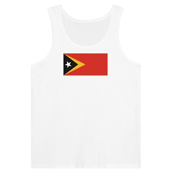 Østtimor Flag Tank Top i hvid Vit XL