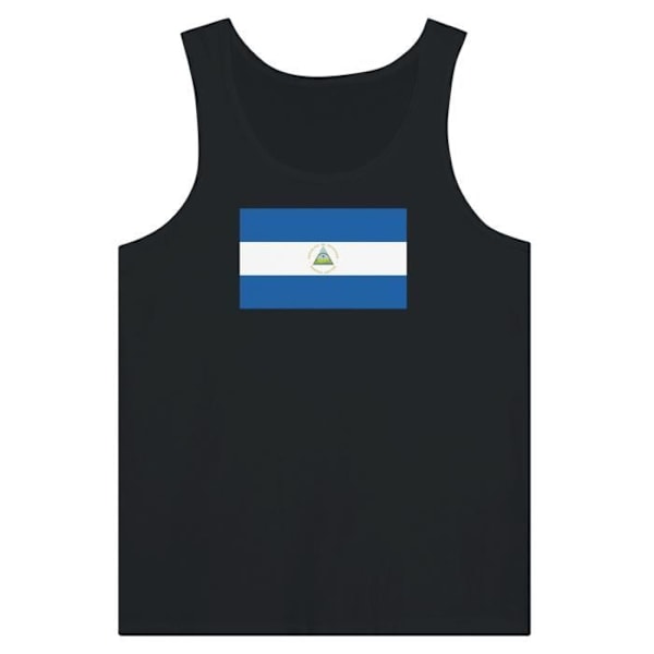 Nicaragua Flag Tank Top i Sort Svart XS