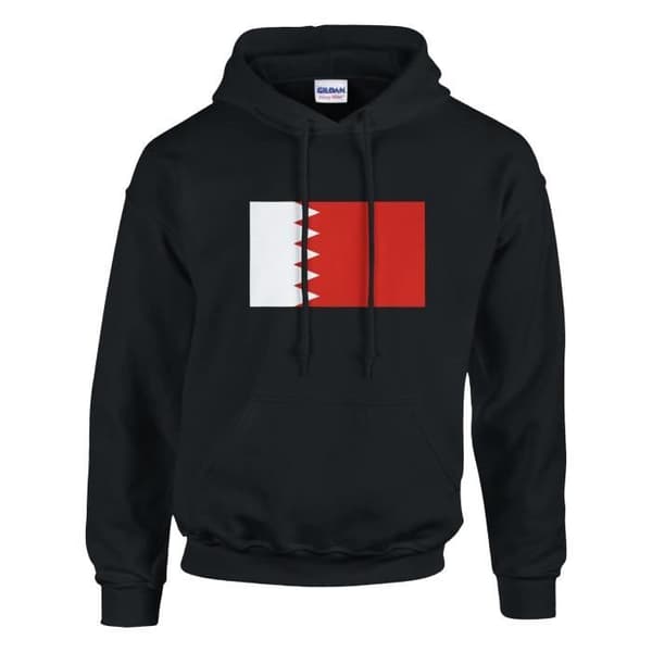 Bahrain Flag hættetrøje i sort - XXXXL