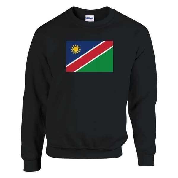 Huppari - PIXELFORMA - Namibia-lippu - Musta - Pitkät hihat - Unisex Svart M
