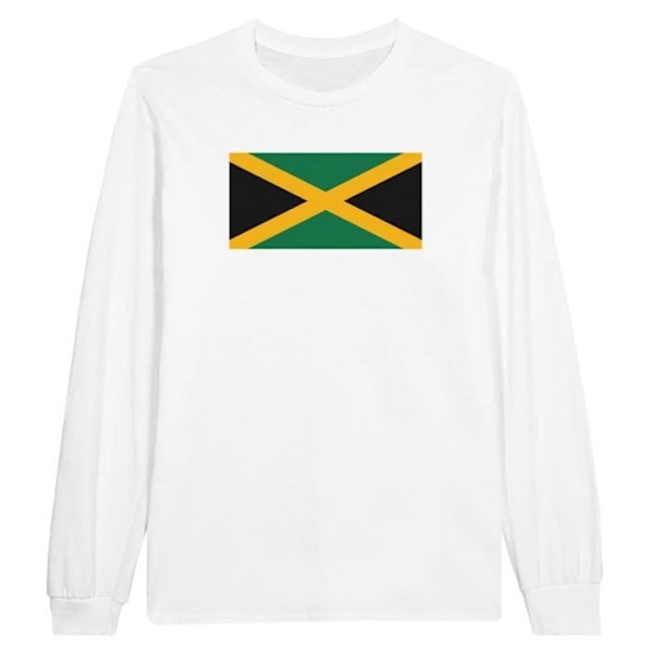 Jamaica Flag pitkähihainen T-paita valkoinen Vit S