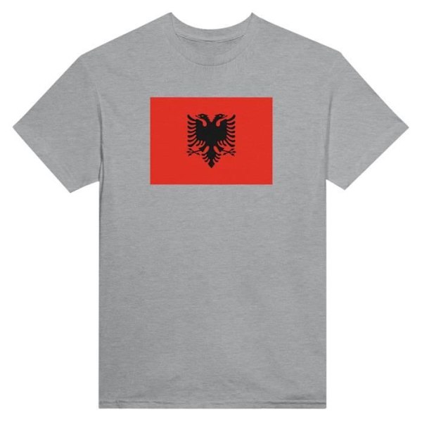 Albanien flagga T-shirt i grå färg Grå XXXXXL