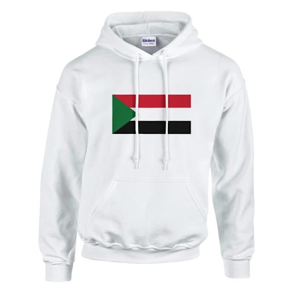 Valkoinen Sudan Flag -huppari Vit XXXXXL