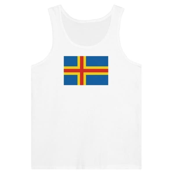 Åland Flag Tank Top valkoinen Vit M