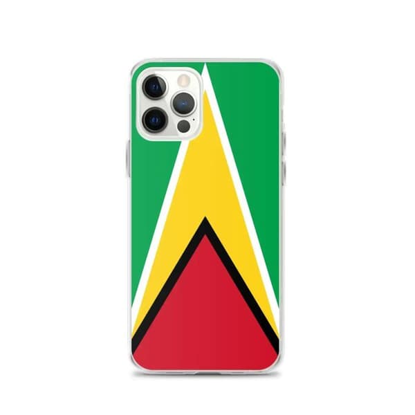 Coque Telefon Flag Guyana - iPhone 12 Pro Flerfärgad