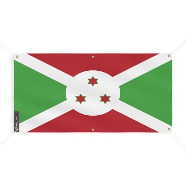 Banner Flag of Burundi 6 silmukkaa 70x140cm polyesteriä