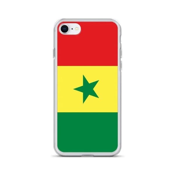 Hoes til iPhone - PIXELFORMA - iPhone 7 - Senegal Flag - Blødt silikone - Optimal beskyttelse Grön