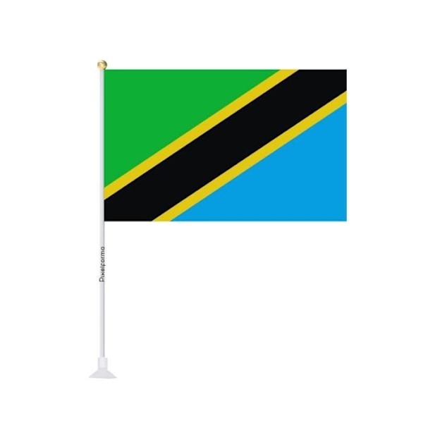 Miniflag sugekop Flag of Tanzania 14x21cm i 1 stk