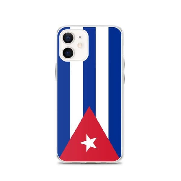 Coque til iPhone - PIXELFORMA - iPhone 12 - Cuba Flag - Blød silikone - Letvægtsdesign Flerfärgad