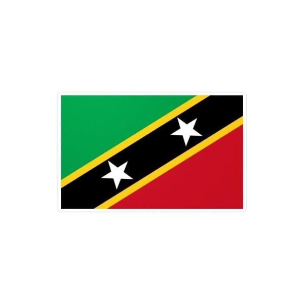 Klistermärke Flagga för Saint Kitts och Nevis 8,0x13,0 cm i 1000 delar