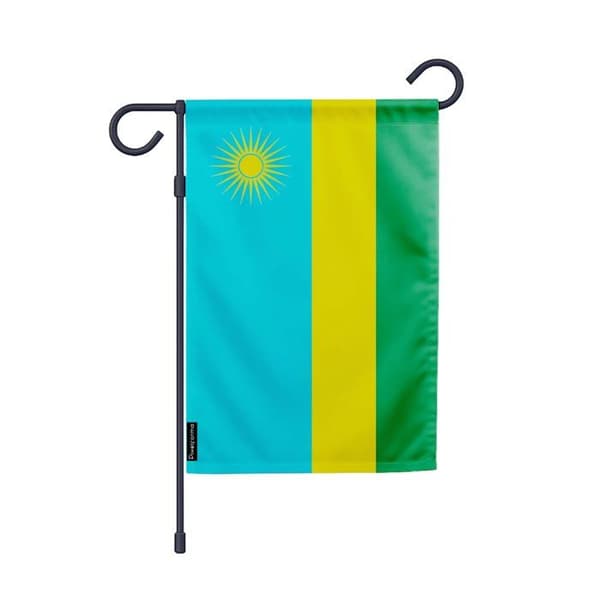 Flag - Rwanda - 32 x 47.5 cm - Polyester - Double-sided print - Multicolored Flerfärgad