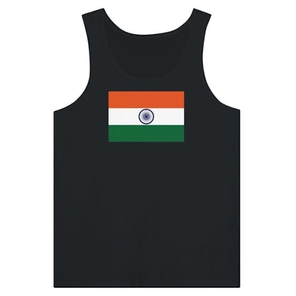 India Flag Tank Top i sort Svart XS