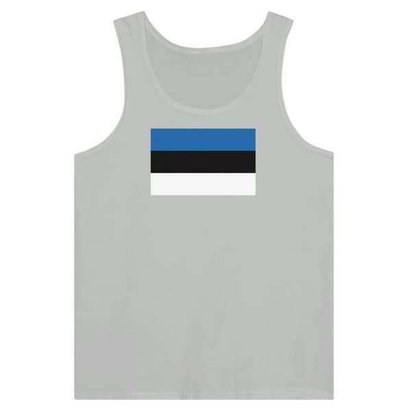 Estonia Flag Tank Top i Grå Grå XXL