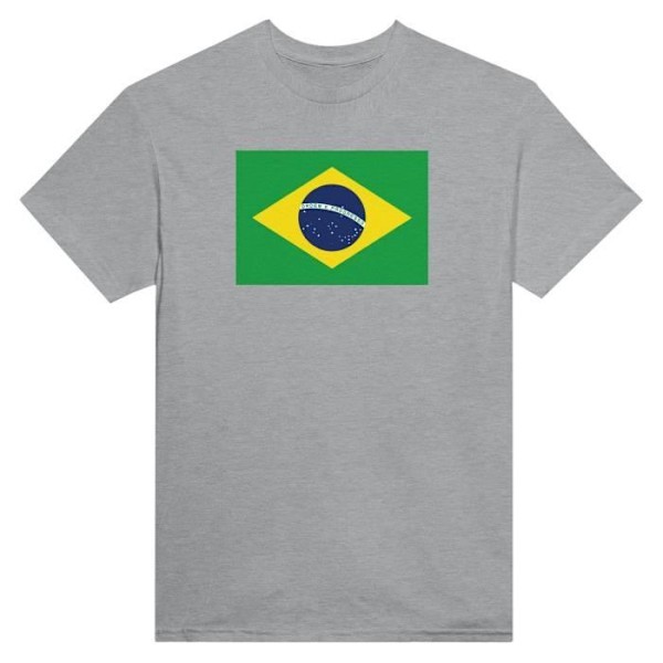 Brasilien flagga T-shirt i grå färg Grå M