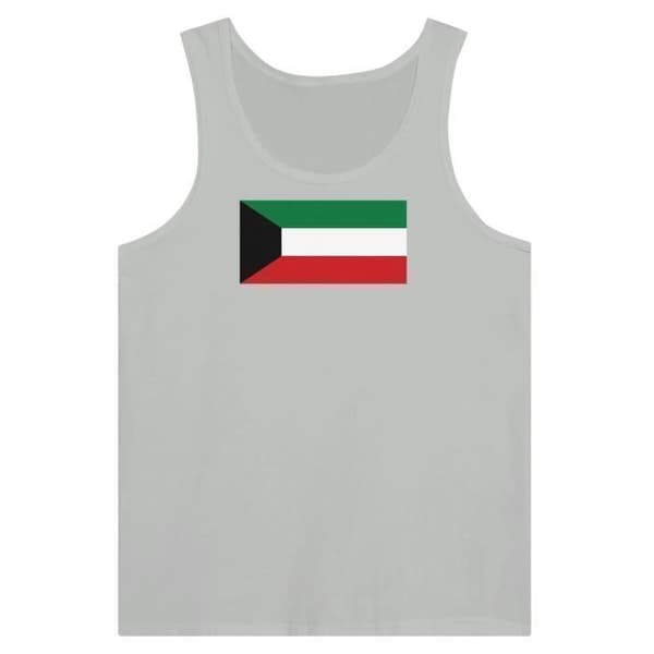 Linne - Kuwait flagga - Grå - 100% bomull - Figursydd snitt - Blandat Grå M