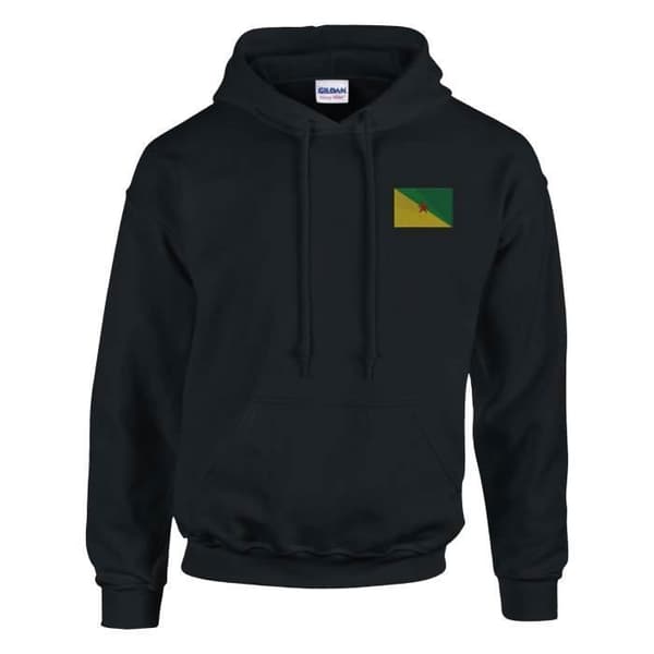 Hættetrøje - PIXELFORMA - Guyane Flag - Sort - Lange ærmer - Hætte col Svart jag