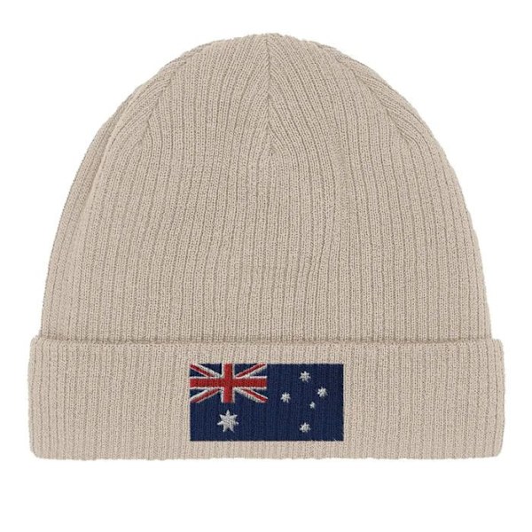 Australia Flag Cap in Beige Beige