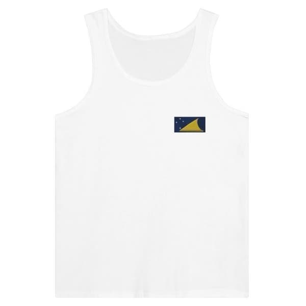 Tokelau Flag Embroidery Linne i Vit Vit S