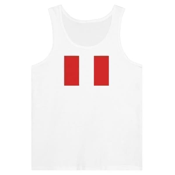 Peru Flag Tank Top valkoinen Vit XL