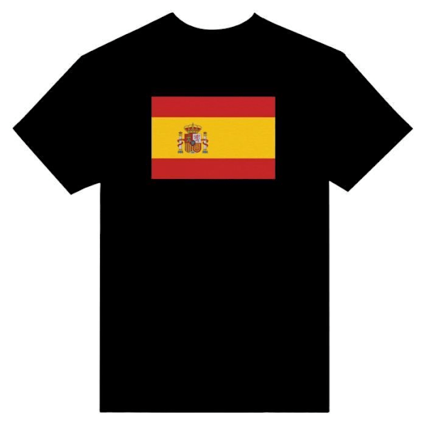 Musta Espanjan lipun T-paita Svart jag