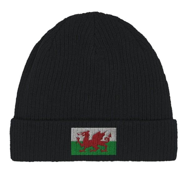 Bonnet Lippu Wales mustassa Svart