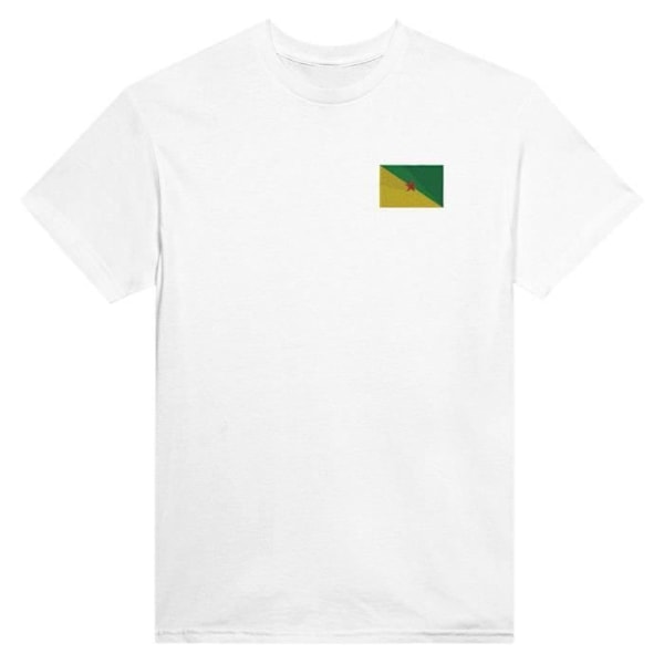 Guyana Flag Broderi T-Shirt i Hvid Vit S