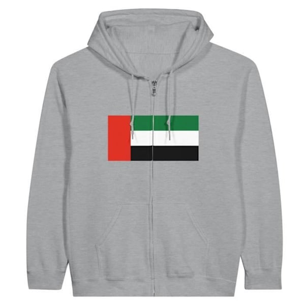 UAE Flag vetoketjuhuppari harmaa Grå jag