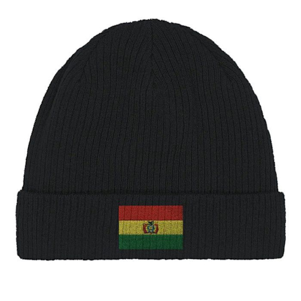Bonnet Flag Bolivia i Sort Svart