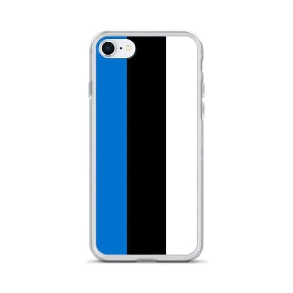 iPhone etui - PIXELFORMA - iPhone 7 - Estisk flag - Fuld beskyttelse - Blødt silikone Estlands flagga