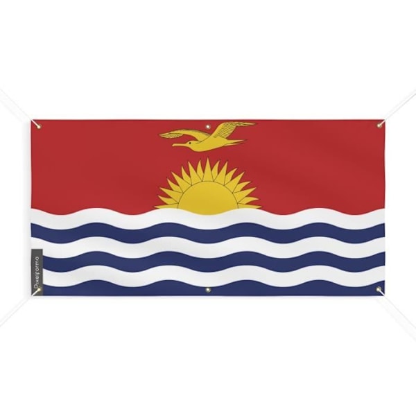 Kiribati Flag Banner 6 Øjer 80x160cm i polyester