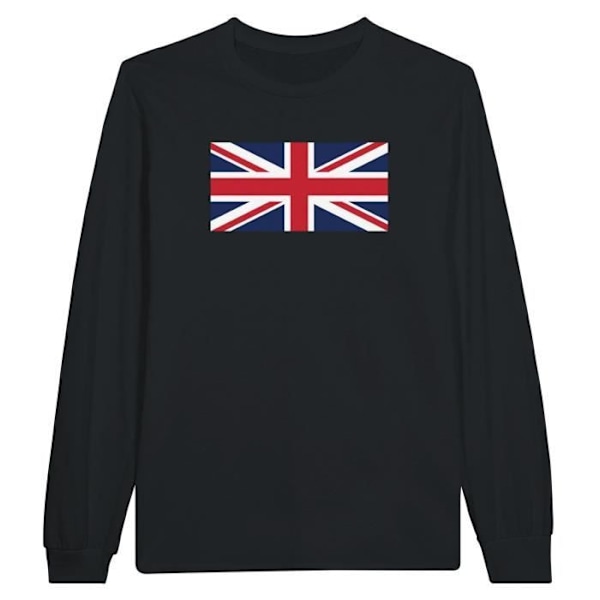 UK Flag pitkähihainen musta T-paita Svart M