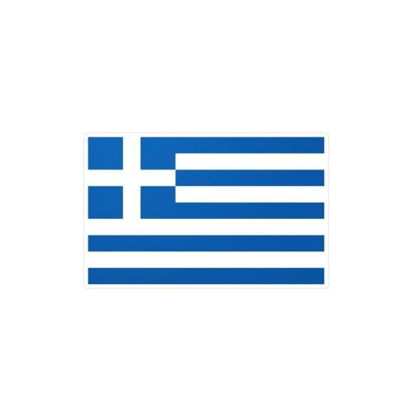 Klistermärke Greklands flagga 4,0x6,0cm i 1000 bitar