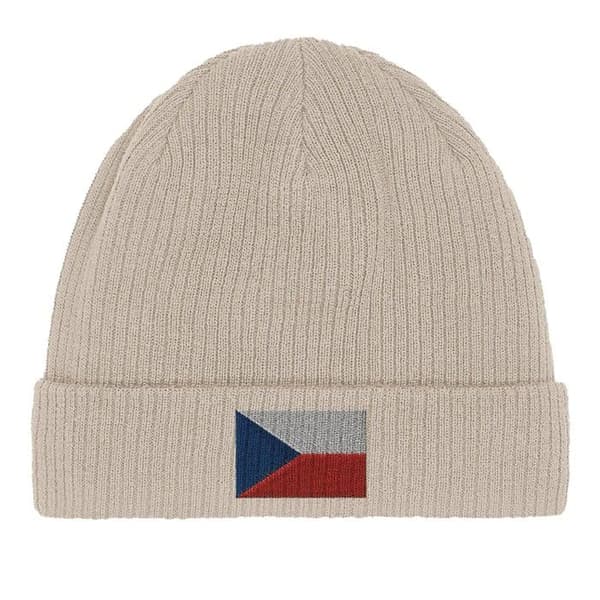 Bonnet Drapeau Tjekkiet i Beige Beige