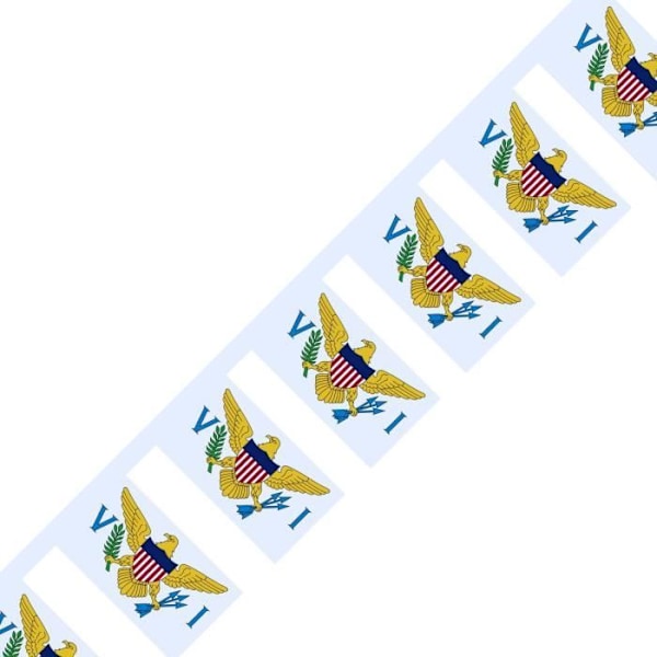 United States Virgin Islands Flagguirlande i 20 stykker 14x21cm