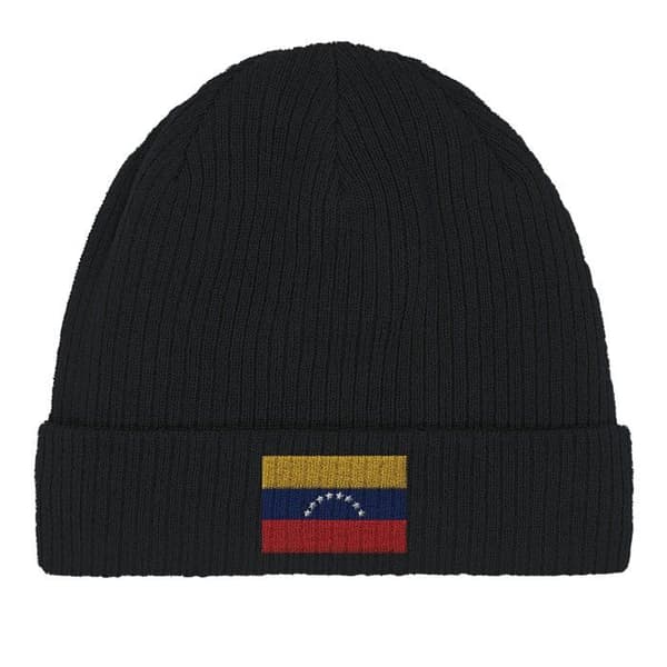 Bonnet Flag Venezuela i Sort Svart