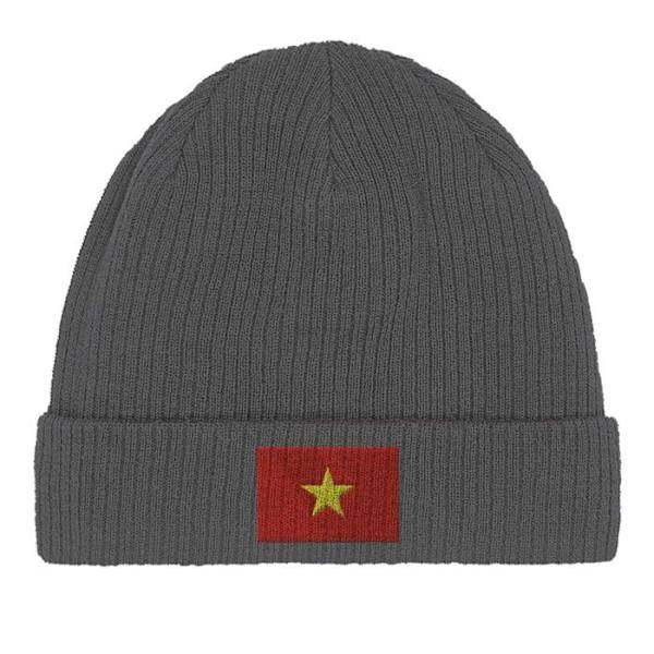 Bonnet Flag Vietnam i Grå Grå
