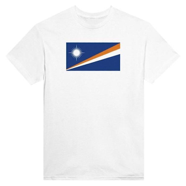 Marshallöarna flagga T-shirt i vit färg Vit S