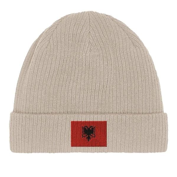 Beige Albanian Flag Cap Beige