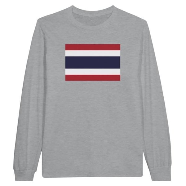 Yemen Flag langærmet T-shirt i grå Grå XXL