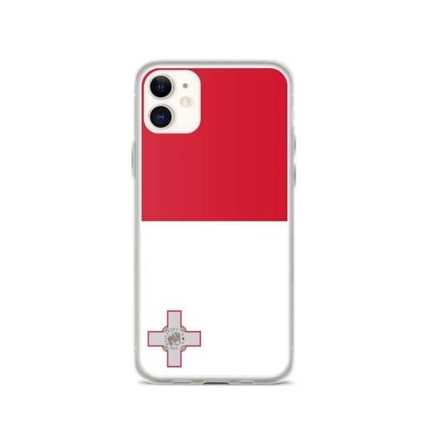 Coque iPhone - iPhone 11 - Malta Flag - Blødt Silikone - Fuld Beskyttelse Maltas flagga