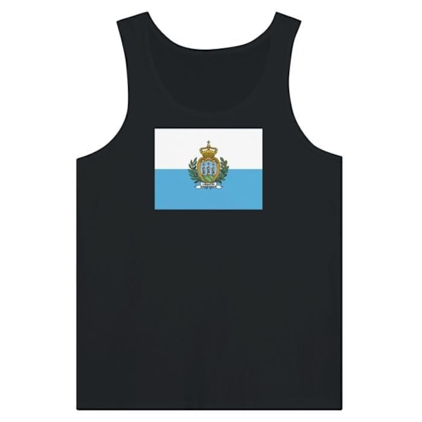 San Marino Flag Tank Top i Svart Svart jag