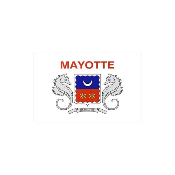 Mayotten lippu - 7 cm - 1000 kappaletta Flerfärgad