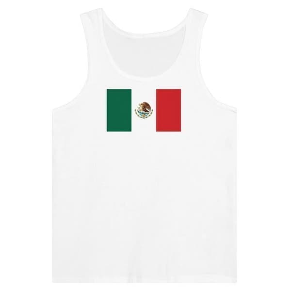 Mexico Flag Tank Top i Vit Vit jag