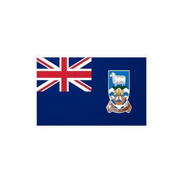 Falkland Islands Flag Sticker 6,0x9,0cm i 1000 bitar