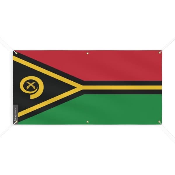 Vanuatu Flag Banner 6 silmukkaa 170x340cm polyesteriä